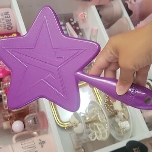 Jeffree Star Purple Glitter handheld mirror